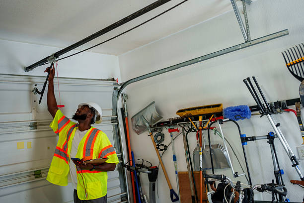 Professional Garage Door Panel Replacement technician working in Sandusky, MI